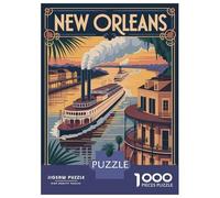 Puzzle Da 1000 Pezzi Per Adolescenti Puzzle New Orleans Riverboat Travel Puzzle Per Adulti Gioco Per Famiglie Ma Divertente E Umoristico È Ideale Come Regalo 52x38cm/1000pcs