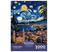 Puzzle Da 1000 Pezzi Per Adolescenti Puzzle Nice, France, Starry Night Inspired Art Puzzle Per Adulti Giocattolo Decorazione Da Parete Antistress Compleanno E Regali 52x38cm/1000pcs