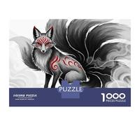 Puzzle Da 1000 Pezzi Per Adolescenti Puzzle Nine-tailed Fox Illustration Puzzle Per Adulti Gioco Pratico Ma Divertente E Umoristico Interazione Genitore-figlio 52x38cm/1000pcs