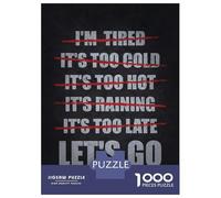 Puzzle Da 1000 Pezzi Per Adolescenti Puzzle No Excuses Lets Go Puzzle Per Adulti Gioco Pratico Migliora La Memoria Difficile E Stimolante 38x26cm/1000pcs