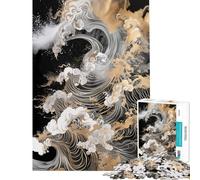 Puzzle da 1000 pezzi per adolescenti puzzle "Onde arrabbiate" per adulti gioco pratico ideale per le vacanze a casa per passare il tempo regali di Natale e compleanno (dimensioni 38x52cm)