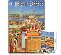 Puzzle da 1000 pezzi per adolescenti, puzzle Orient Express, giocattolo, gioco intellettuale ma divertente e umoristico, opera d'arte, dimensioni regalo 50x75cm