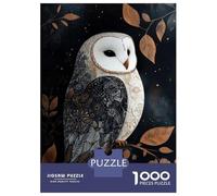 Puzzle Da 1000 Pezzi Per Adolescenti Puzzle Ornate Barn Owl on Branch Puzzle Per Adulti Gioco Per Famiglie Ma Divertente E Umoristico È Ideale Come Regalo 70x50cm/1000pcs