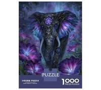 Puzzle Da 1000 Pezzi Per Adolescenti Puzzle Ornate Elephant in Floral Fantasy Puzzle Gioco Pratico Corsa Di Velocità Manuale Offerta Come Regalo Per Tutta La Famiglia 38x26cm/1000pcs