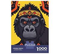 Puzzle Da 1000 Pezzi Per Adolescenti Puzzle Ornate Gorilla Portrait Puzzle Per Adulti Giochi Rilassanti Che Migliorano La Memoria Regali Di Compleanno E Unici 38x26cm/1000pcs