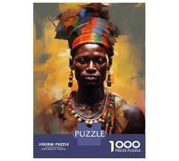 Puzzle Da 1000 Pezzi Per Adolescenti Puzzle Painted African Tribal Man Puzzle Per Adulti Gioco Per Famiglie Analisi E Logica Regali Di Compleanno E Unici 52x38cm/1000pcs