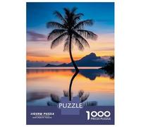 Puzzle Da 1000 Pezzi Per Adolescenti Puzzle Palm Tree Sunset Reflection Puzzle Per Adulti Gioco Pratico Migliora La Memoria Riduce Lo Stress Regali 70x50cm/1000pcs