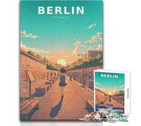 Puzzle da 1000 pezzi per adolescenti, puzzle pastello "Silenzio al Muro di Berlino", gioco pratico per migliorare la memoria per ragazzi dai 14 anni in su (dimensioni 50x75cm)