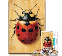 Puzzle da 1000 pezzi per adolescenti, puzzle per adolescenti a forma di coccinella a sette punti, gioco a quiz, decorazione da parete, regali unici per compleanno e Natale, 50x75cm