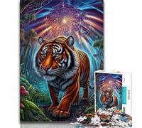 Puzzle da 1000 pezzi per adolescenti, puzzle per adulti con animali e tigri, antistress, per ammazzare il tempo, con Babbo Natale (dimensioni 38x26cm)