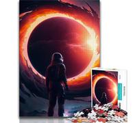 Puzzle da 1000 pezzi per adolescenti, puzzle per adulti con arte dei buchi neri, antistress, per ammazzare il tempo in casa, lista dei desideri con Babbo Natale (dimensioni 38x26cm)