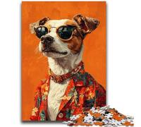 Puzzle da 1000 pezzi per adolescenti, puzzle per adulti con cane alla moda, gioco a quiz ideale come regalo per tutta la famiglia (50x75cm)