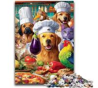 Puzzle da 1000 pezzi per adolescenti, puzzle per adulti con cane da chef, antistress, per ammazzare il tempo in casa, per migliorare l'amore tra coppie (50x75cm)
