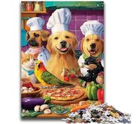 Puzzle da 1000 pezzi per adolescenti, puzzle per adulti con cane da chef, antistress, per ammazzare il tempo in casa, per migliorare l'amore tra coppie (50x75cm)