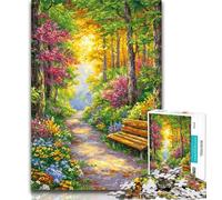 Puzzle da 1000 pezzi per adolescenti, puzzle per adulti con giardino fiorito, antistress, per trascorrere il tempo in casa, per migliorare l'amore tra coppie, 26x38cm