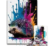 Puzzle da 1000 pezzi per adolescenti, puzzle per adulti con ricci colorati, giochi divertenti: ogni pezzo è unico, gioco stimolante e divertente per tutta la famiglia (dimensioni 38x26cm)