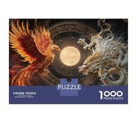 Puzzle Da 1000 Pezzi Per Adolescenti Puzzle Phoenix Vs Dragon Art Print Puzzle Fai Da Te Giocattoli Per Il Divertimento in Famiglia Per Compleanno, Natale 52x38cm/1000pcs