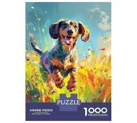 Puzzle Da 1000 Pezzi Per Adolescenti Puzzle Playful Dachshund Dog Puzzle Per Adolescenti Giochi Rilassanti Decorazione Perfetta Regali Di Compleanno E Unici 52x38cm/1000pcs