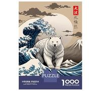 Puzzle Da 1000 Pezzi Per Adolescenti Puzzle Polar Bear Great Wave Puzzle Gioco Pratico Corsa Di Velocità Manuale Offerta Come Regalo Per Tutta La Famiglia 70x50cm/1000pcs