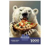 Puzzle Da 1000 Pezzi Per Adolescenti Puzzle Polar Bear Pizza Puzzle Per Adulti Giocattolo Decorazione Da Parete Un'opera D'arte Difficile E Stimolante 70x50cm/1000pcs