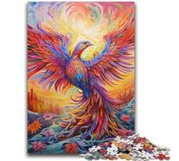 Puzzle da 1000 pezzi per adolescenti, puzzle psichedelico con uccello fenice, ideale come regalo per tutta la famiglia (26x38cm)