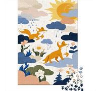 Puzzle Da 1000 Pezzi Per Adolescenti Puzzle Rainy Day Foxes Puzzle Giochi Per Famiglie Corsa Di Velocità Manuale Regali Di Compleanno E Unici 52x38cm/1000pcs