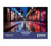 Puzzle Da 1000 Pezzi Per Adolescenti Puzzle Rainy Night in The City Puzzle Per Adolescenti Giochi Rilassanti Decorazione Perfetta Regali Di Compleanno E Unici 70x50cm/1000pcs