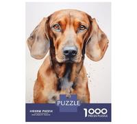 Puzzle Da 1000 Pezzi Per Adolescenti Puzzle Redbone Coonhound Painting Puzzle Per Adulti Giocattolo Decorazione Da Parete Antistress Compleanno E Regali 70x50cm/1000pcs