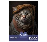 Puzzle Da 1000 Pezzi Per Adolescenti Puzzle Rembrandt Cat Puzzle Giochi Rilassanti Regalo Di Compleanno Regali Antistress 52x38cm/1000pcs