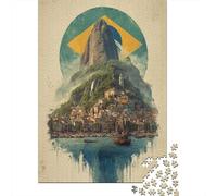 Puzzle Da 1000 Pezzi Per Adolescenti Puzzle Rio De Janeiro Cityscape Puzzle Fai Da Te Giocattoli Per Il Divertimento in Famiglia Per Compleanno, Natale 70x50cm/1000pcs