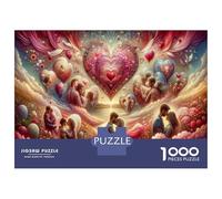 Puzzle Da 1000 Pezzi Per Adolescenti Puzzle Romantic Valentine's Day Artwork Puzzle Gioco Pratico Corsa Di Velocità Manuale Offerta Come Regalo Per Tutta La Famiglia 38x26cm/1000pcs