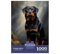 Puzzle Da 1000 Pezzi Per Adolescenti Puzzle Rottweiler Portrait Puzzle Gioco Pratico Corsa Di Velocità Manuale Offerta Come Regalo Per Tutta La Famiglia 52x38cm/1000pcs
