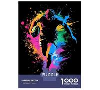 Puzzle Da 1000 Pezzi Per Adolescenti Puzzle Rugby Player Silhouette Puzzle Per Adulti Gioco Pratico Migliora La Memoria Difficile E Stimolante 52x38cm/1000pcs