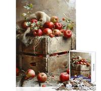 Puzzle da 1000 pezzi per adolescenti puzzle rustico con cassa di mele decorazioni per la casa giocattoli idee regalo per giochi educativi allena il tuo cervello e le tue mani dimensioni 38x26cm