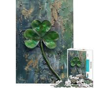 Puzzle da 1000 pezzi per adolescenti puzzle rustico irlandese con trifoglio per adulti gioco divertente difficile ideale per compleanni e Natale (dimensioni 38x26cm)