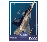 Puzzle Da 1000 Pezzi Per Adolescenti Puzzle Saab JAS 39 Gripen Per Adolescenti Puzzle Gioco Pratico Decorazione Murale Compleanno E Regali 38x26cm/1000pcs