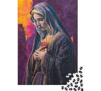 Puzzle Da 1000 Pezzi Per Adolescenti Puzzle Sacred Heart Devotion Art Print Puzzle Fai Da Te Giocattoli Per Il Divertimento in Famiglia Per Compleanno, Natale 70x50cm/1000pcs