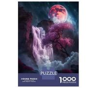 Puzzle Da 1000 Pezzi Per Adolescenti Puzzle Sakura Waterfall Puzzle Per Adulti Giochi Rilassanti Taglio Di Precisione Difficile E Impegnativo 52x38cm/1000pcs