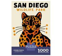 Puzzle Da 1000 Pezzi Per Adolescenti Puzzle San Diego Wildlife Park Leopard Poster Puzzle Per Adulti Giocattolo Decorazione Da Parete Antistress Compleanno E Regali 38x26cm/1000pcs
