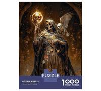 Puzzle Da 1000 Pezzi Per Adolescenti Puzzle Santa Muerte, Death As A Sorcerer Puzzle Gioco Pratico Corsa Di Velocità Manuale Offerta Come Regalo Per Tutta La Famiglia 52x38cm/1000pcs