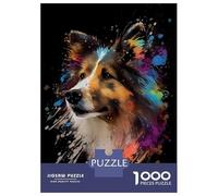 Puzzle Da 1000 Pezzi Per Adolescenti Puzzle Shetland Sheepdog Mini Col Puzzle Per Adulti Giochi Rilassanti Che Migliorano La Memoria Regali Di Compleanno E Unici 52x38cm/1000pcs