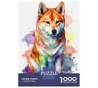 Puzzle Da 1000 Pezzi Per Adolescenti Puzzle Shiba Inu Watercolor Dog Puzzle Giochi Rilassanti Regalo Di Compleanno Regali Antistress 70x50cm/1000pcs