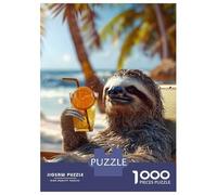 Puzzle Da 1000 Pezzi Per Adolescenti Puzzle Sloth Chillin with A Drink Puzzle Per Adulti Giochi Rilassanti Ma Divertenti E Umoristici È Ideale Come Regalo 38x26cm/1000pcs