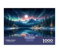 Puzzle Da 1000 Pezzi Per Adolescenti Puzzle Snowy Mountain Lake Reflections Per Adolescenti Puzzle Gioco Pratico Decorazione Murale Compleanno E Regali 52x38cm/1000pcs