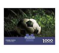 Puzzle Da 1000 Pezzi Per Adolescenti Puzzle Soccer Ball in Grass Puzzle Per Adulti Giocattolo Decorazione Da Parete Un'opera D'arte Difficile E Stimolante 52x38cm/1000pcs