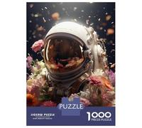 Puzzle Da 1000 Pezzi Per Adolescenti Puzzle Space Flowers Astronaut Puzzle Per Adolescenti Giochi Rilassanti Decorazione Perfetta Regali Di Compleanno E Unici 38x26cm/1000pcs