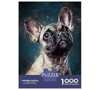 Puzzle Da 1000 Pezzi Per Adolescenti Puzzle Splatter Expression Dog Puzzle Per Adulti Giocattoli Antistress Decorazione Murale Difficile E Stimolante 52x38cm/1000pcs