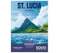 Puzzle Da 1000 Pezzi Per Adolescenti Puzzle St. Lucia Caribbean Island Puzzle Per Adulti Gioco Pratico Ma Divertente E Umoristico Aiuta Ad Allenare Il Cervello 52x38cm/1000pcs