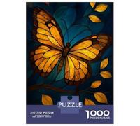Puzzle Da 1000 Pezzi Per Adolescenti Puzzle Stained Glass Butterfly Puzzle Fai Da Te Giocattoli Per Il Divertimento in Famiglia Per Compleanno, Natale 52x38cm/1000pcs