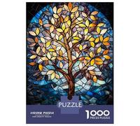 Puzzle Da 1000 Pezzi Per Adolescenti Puzzle Stained Glass Tree Puzzle Per Adolescenti Giochi Rilassanti Decorazione Perfetta Regali Di Compleanno E Unici 52x38cm/1000pcs